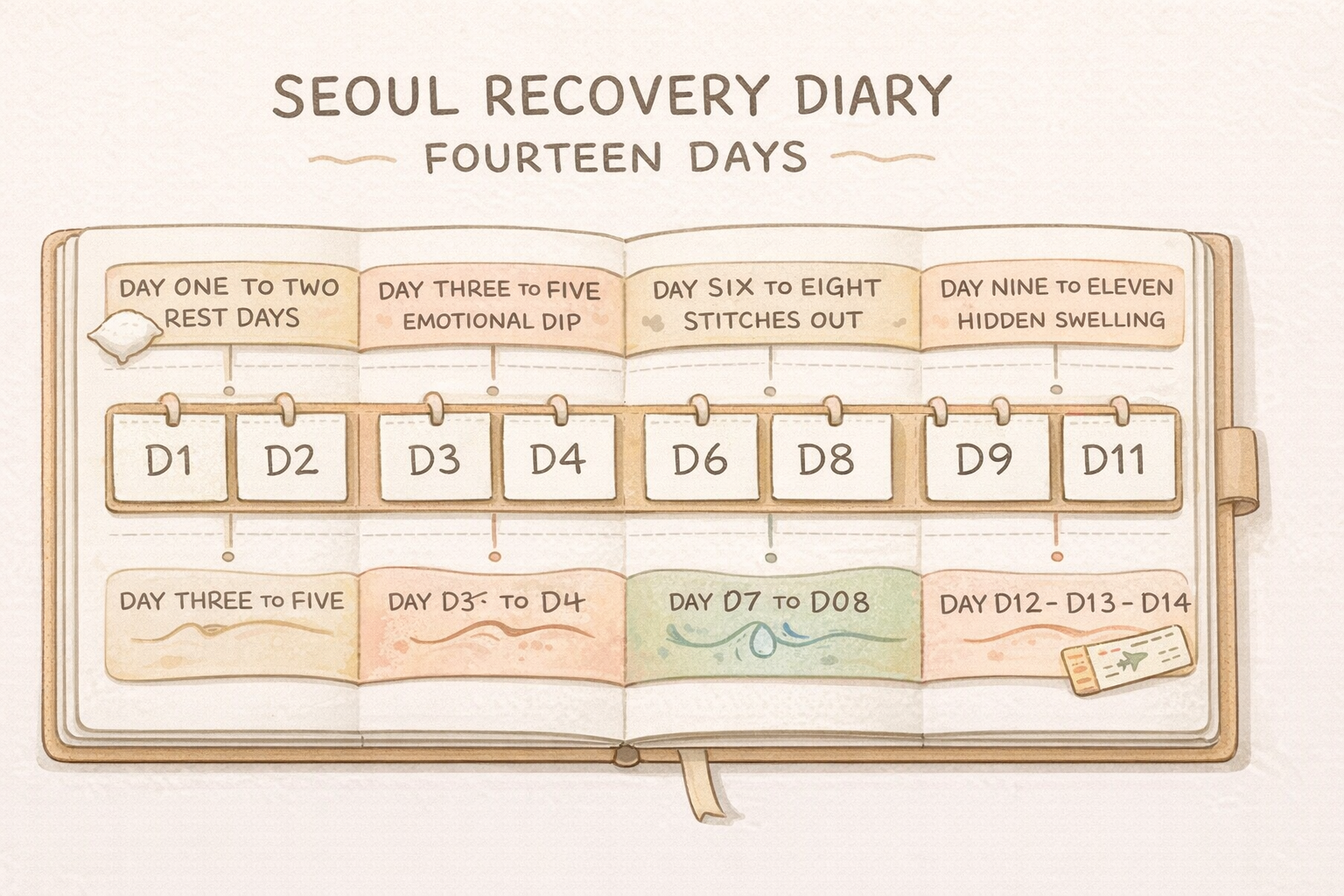 14일 회복 다이어리 타임라인