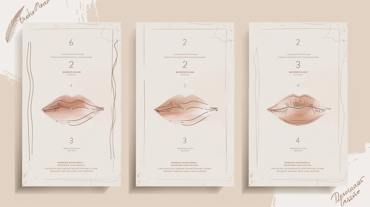 입술 고민 3유형 일러스트