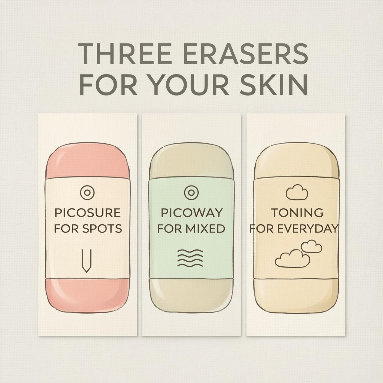 지우개 3종 비유 일러스트