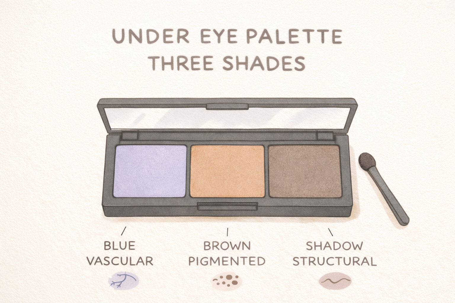 다크서클 3색 팔레트 비유